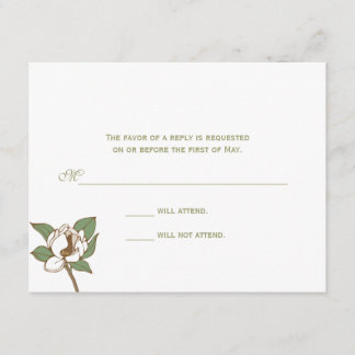 Magnolische Antwortkarte RSVP Karte