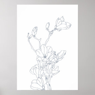 Magnolische Blume, die Poster zeichnete