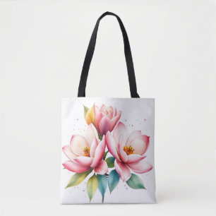 Magnolische Wasserfarben-Blume mit weicher Fassade