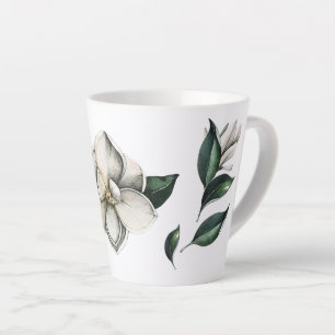 Magnolische zeitgenössische botanische Latte-Tasse Milchtasse