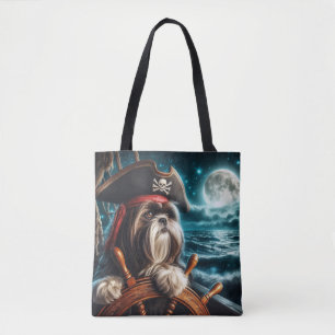 Magnum the Shih Tzu Pirate - Leinwand Tote Bag
