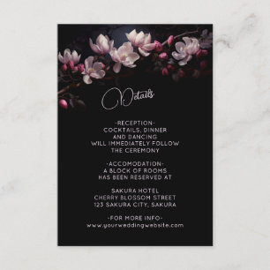 Magolia 3D-Blumen Schwarze Blumendetails Begleitkarte