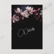 Magolia 3D-Blumen Schwarze Blumendetails