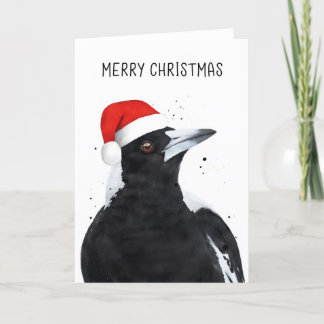 Magpie Aussie Weihnachtskarte Feiertagskarte