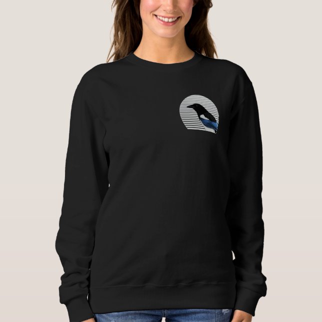 Magpie Bird Birder Bird Birdwatcher Animal Biologi Sweatshirt (Vorderseite)