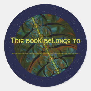 Magpie Crow Moon Runder Aufkleber