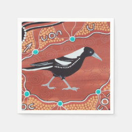 Magpie Dreaming Napkins Serviette