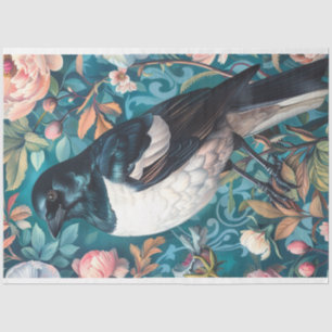 Magpie Elegance Floral Hintergrund Seidenpapier