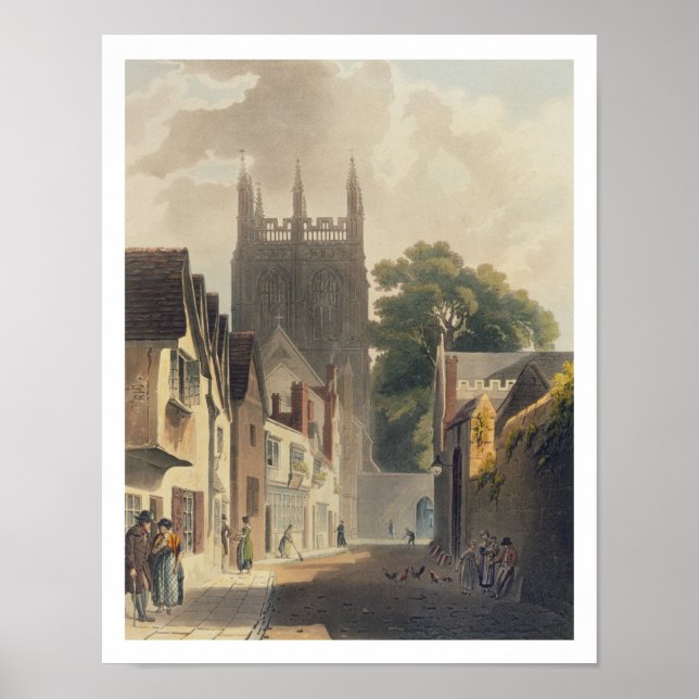 Magpie Lane, Oxford, Illustration aus dem "Histor" Poster (Vorne)