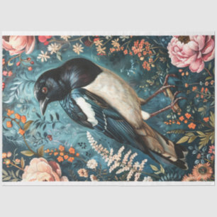 Magpie Mural Tapestes Decoupage Seidenpapier