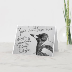 Magpie Shiny, Wunderbare Geburtstagskarte Karte