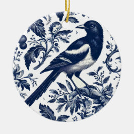 Magpie Toile Vintage Charm Keramik Ornament