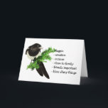 Magpie Totem, Animal Guide Funny Birthday Karte<br><div class="desc">Magpie Totem,  Animal Guide Inspirational and spiritual but funny card is a perfect Birthday card for your favorite Magpie person in your life who displays all these characteristics.</div>