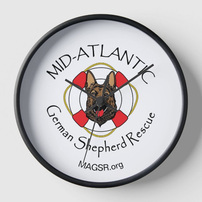 MAGSR-Logo-Wanduhr Uhr (Vorderseite)