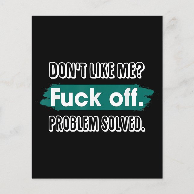 Magst mich nicht F*ck Off Problem gelöst Lustig Fr (Vorderseite)