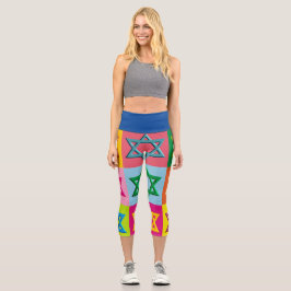 Maguen David Pop ARt Capri Leggings