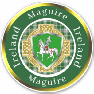 Maguire Shield & Celtic Cross Personalisiert Aufkleber