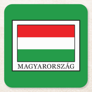 Magyarorszag Rechteckiger Pappuntersetzer