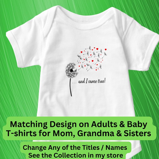 Mah a Wish & I Came True - Matching Mama Baby Body Baby Strampler (Von Creator hochgeladen)