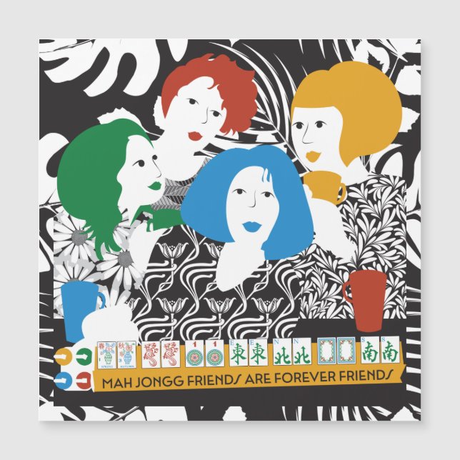 Mah Jong Friends Magnet Card (Vorderseite)