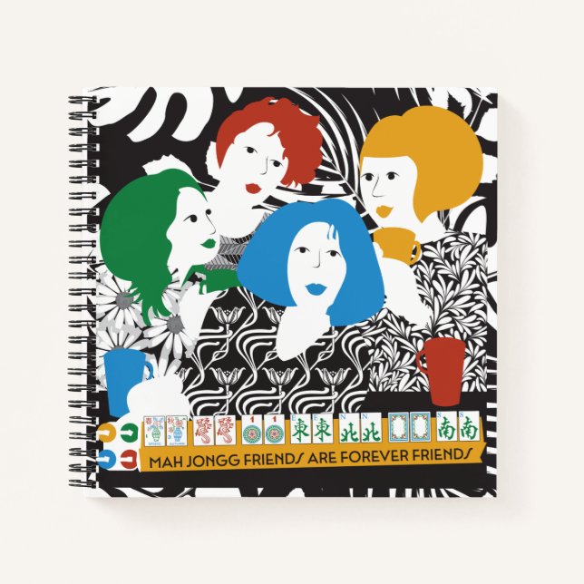 Mah Jong Friends Notebook Notizbuch (Vorderseite)