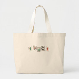 Mah Jong Gift, Mah Jongg Tote Bag Jumbo Stoffbeutel