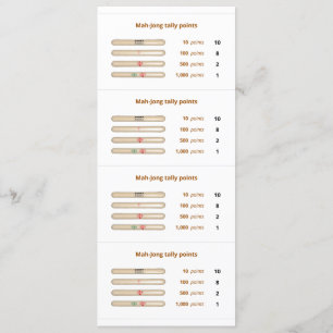 Mah-Jong-Karte mit Zählpunkten - 3 Einladung