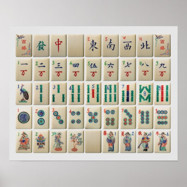 Mah-Jong-Set-Poster Poster (Vorne)
