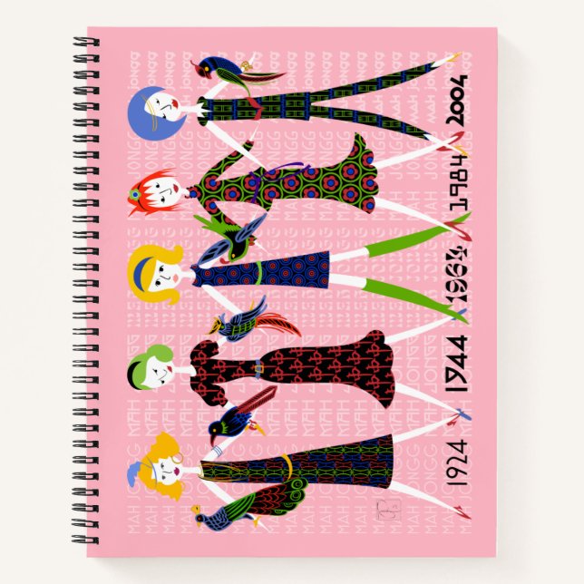 Mah Jongg 100 Jahre Notebook Notizbuch (Vorderseite)