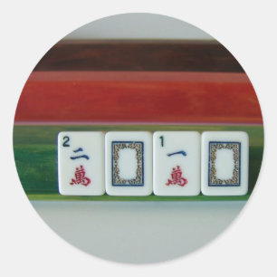 Mah-Jongg 2010 Runder Aufkleber