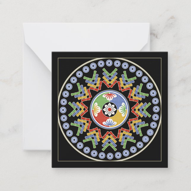 Mah Jongg Aight Bams Small Card Mitteilungskarte (Vorderseite)