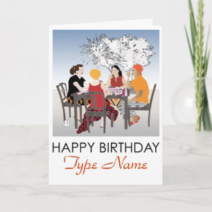 Mah Jongg Alfresco Geburtstagskarte Karte