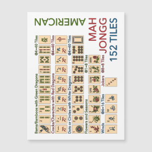 Mah Jongg American Tiles Magnetkarte