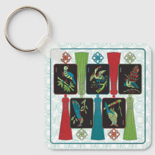 Mah Jongg Bird Tassels Schlüsselanhänger