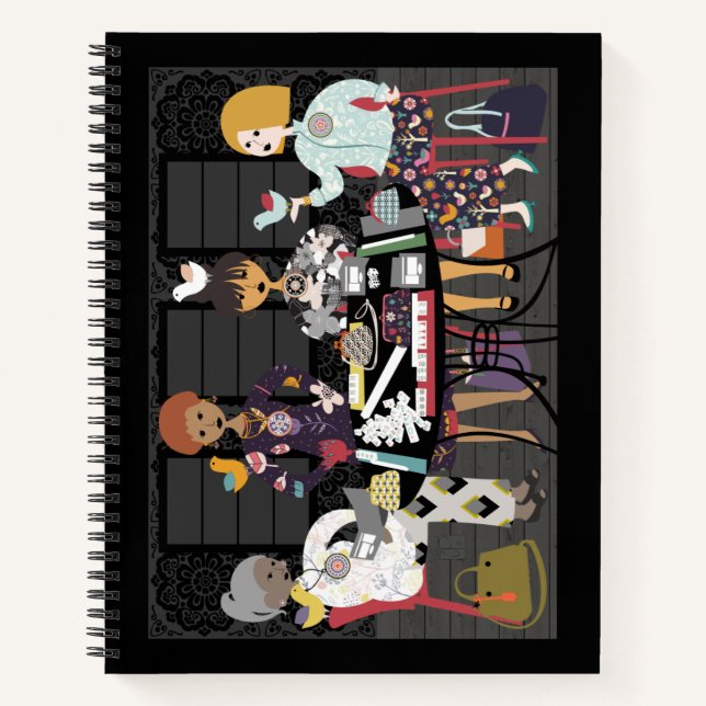 Mah Jongg Birds Notebook Notizbuch (Vorderseite)