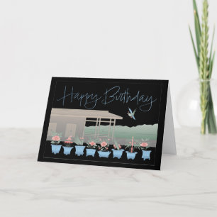 Mah Jongg Birthday Blume Card Dankeskarte