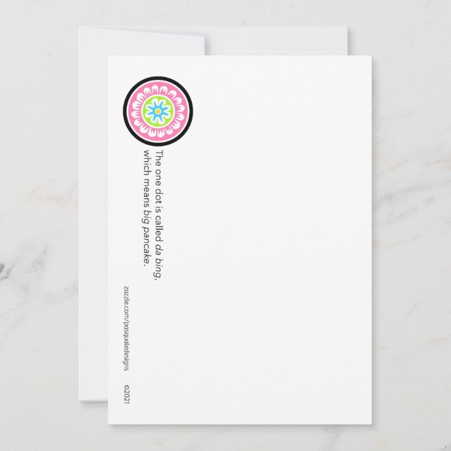 Mah Jongg Birthday Dots Karte (Rückseite)