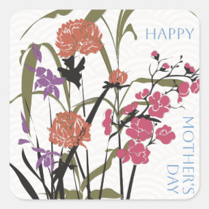 Mah Jongg Blume Mother's Stickers