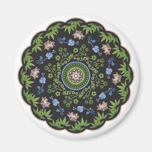 Mah Jongg Blume/One Dot Magnet