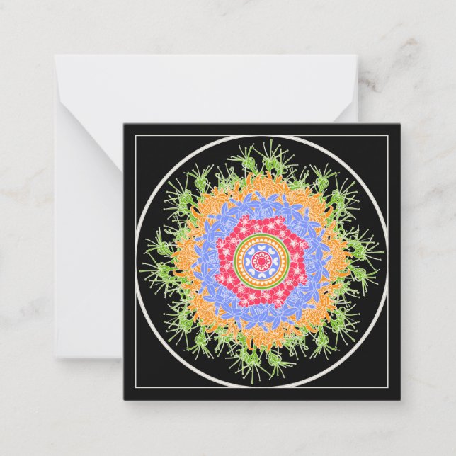 Mah Jongg Blume Small Card Mitteilungskarte (Vorderseite)