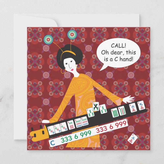 Mah Jongg C Hand Flat Card (Vorderseite)