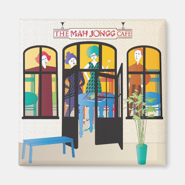 Mah Jongg Cafe Magnet (Vorne)