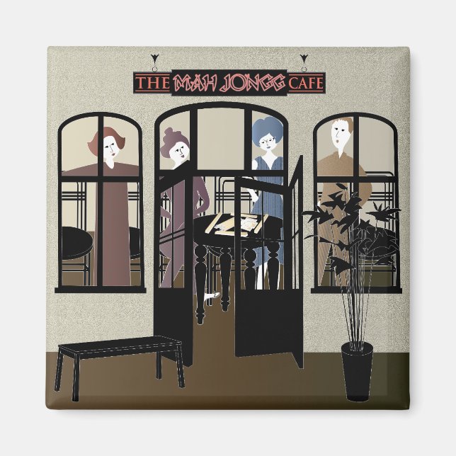 Mah Jongg Cafe Magnet (Vorne)