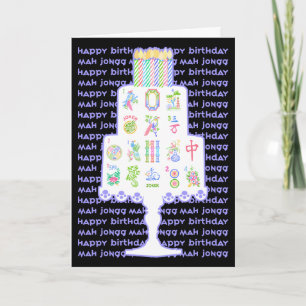 Mah Jongg Cake Birthday Karte