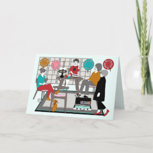 Mah Jongg Cat Birthday Karte