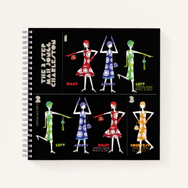 Mah Jongg Charleston/American Tiles Notebook Notizbuch (Vorderseite)