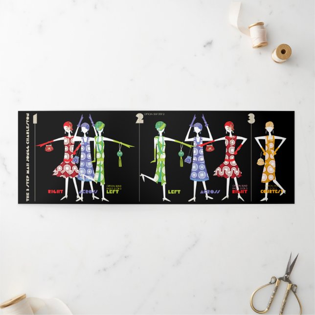 Mah Jongg Charleston/American Tiles Trifold Card Dreifach Gefaltete Karte (Außenbereich)