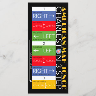 Mah Jongg Charleston Flat Card 1 Menükarte