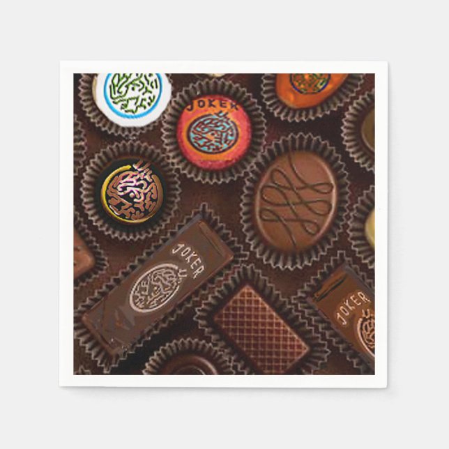 Mah Jongg Chocolate Napkins Serviette (Vorderseite)