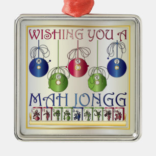 Mah Jongg Christmas Bettors Ornament Aus Metall